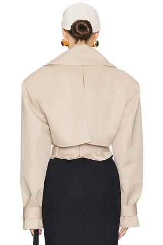 Oversized Cropped Trench in Chino | Revolve Clothing (Global)