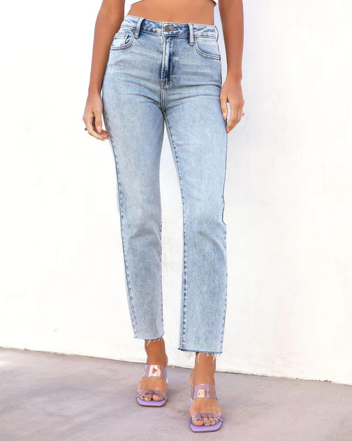 Teagan Stretch High Rise Straight Jeans | VICI