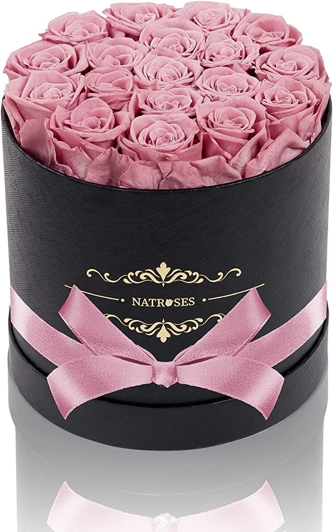 NATROSES Handmade Preserved Roses in a Box, Long Lasting Roses That Last Up to 3 Years, Real Rose... | Amazon (US)