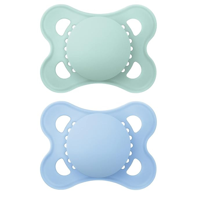 MAM Original Matte Pacifier (2 Pack, 1 Sterilizing Pacifier Case), Pacifiers 0-6 Months, Baby Boy... | Amazon (US)