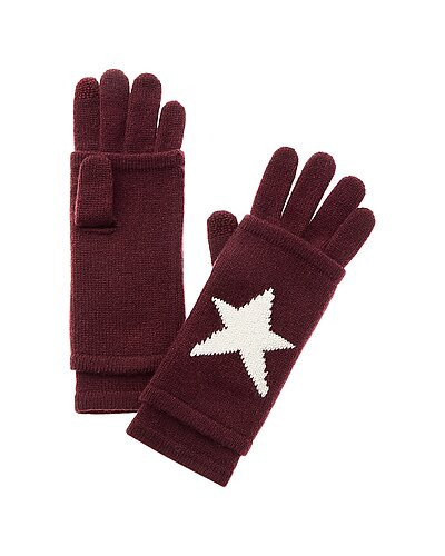 Star Intarsia 3-In-1 Cashmere Tech Gloves | Rue La La
