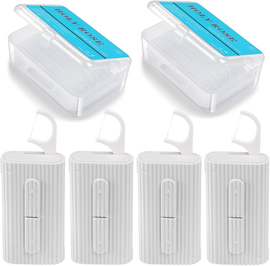 Holy Rose Dental Floss Portable Dispenser 4 Boxs,Travel Floss Picks Case 2 Box with Adults Floss ... | Amazon (US)
