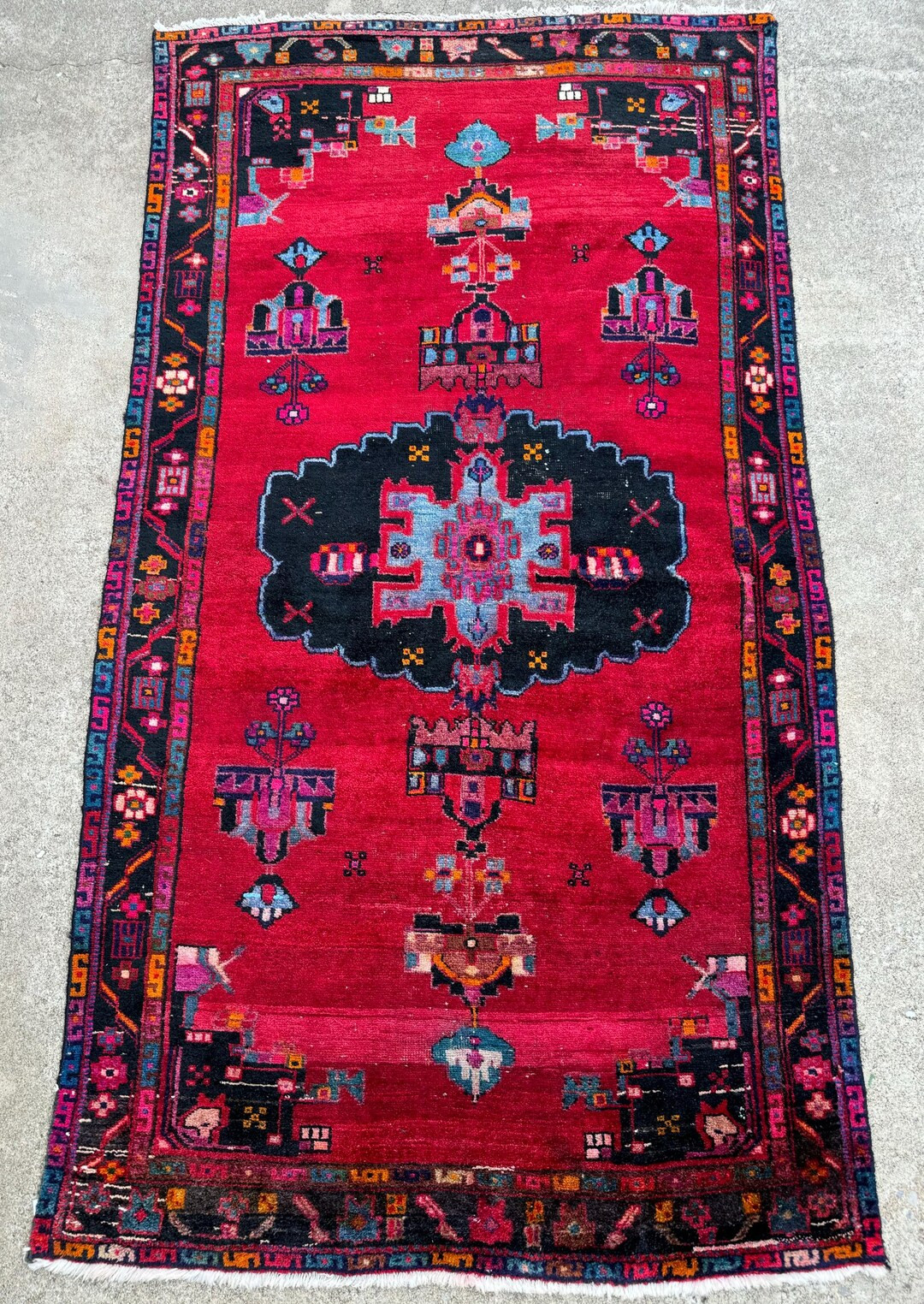 Rudy - 5x9 Vintage Persian Wool Rug - Etsy | Etsy (US)