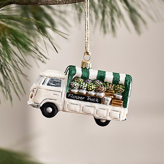 Flower Truck Glass Ornament | Terrain