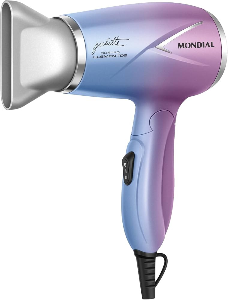 Secador de Cabelo By Juliette, Mondial, Azul/Rosa, 1200W, Bivolt - SCT-JU-03 | Amazon (BR)