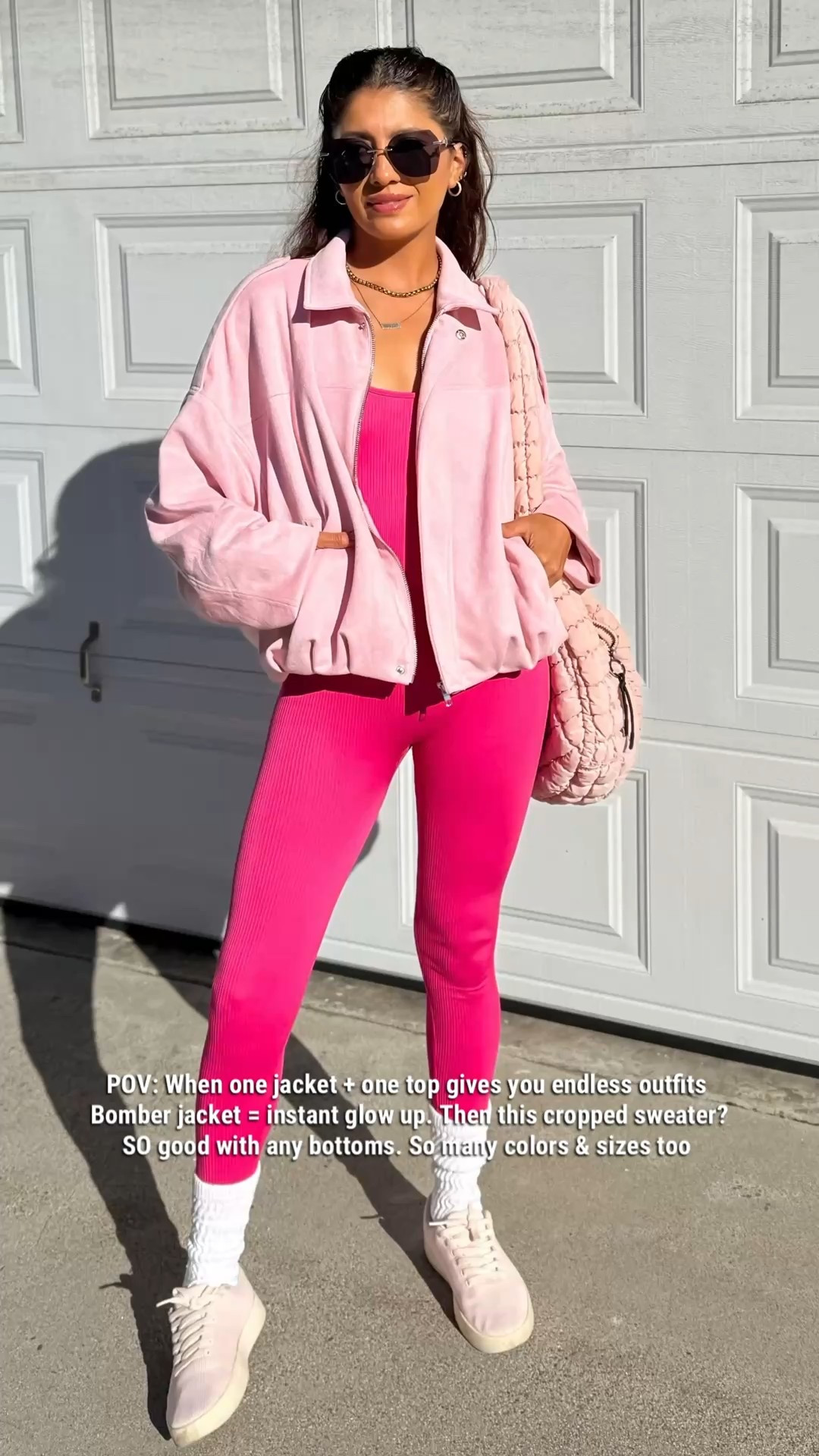 Pretty bomber jacket + flattering jumpsuit = effortless outfit 💕 So easy to style with any bottoms, and I’m obsessed with this short sleeve cropped sweater – such good quality and perfect with literally everything 😍 Comes in multiple colors & sizes for the cutest everyday looks!


bomber jacket, women’s jumpsuit, cropped sweater, short sleeve sweater, versatile outfits, everyday style, neutral outfits, casual chic, mom outfits, comfy fashion, amazon fashion, affordable outfits, mix and match outfits, fall outfits, trendy basics, capsule wardrobe, easy outfits, stylish essentials

#LTKGiftGuide #LTKdayinmylife #LTKootd