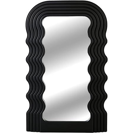 Tstarer Black Wave Vanity Mirror for Wall-Mounted & Dressing Tabletop,Decorative Makeup Mirror - ... | Amazon (US)