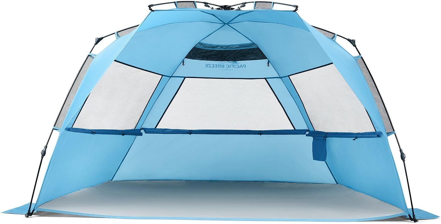 Pacific Breeze Easy Setup Beach Tent Deluxe XL | Amazon (US)