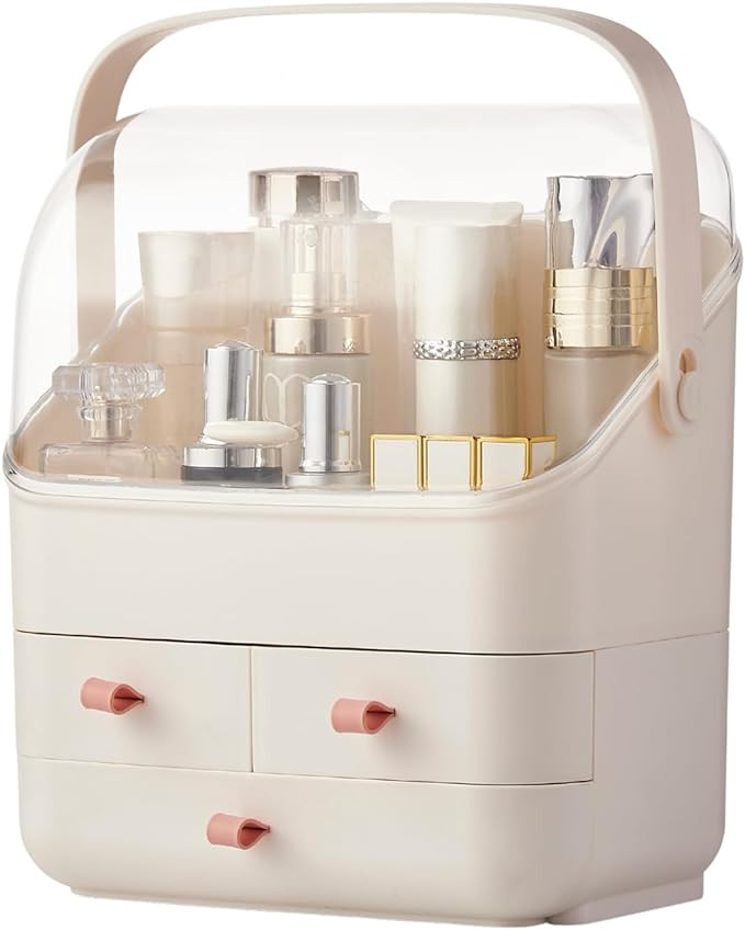 Large Makeup Organizer w Drawers Beauty Organizer Makeup Box Holder Vanity Organization Desk Coun... | Amazon (US)