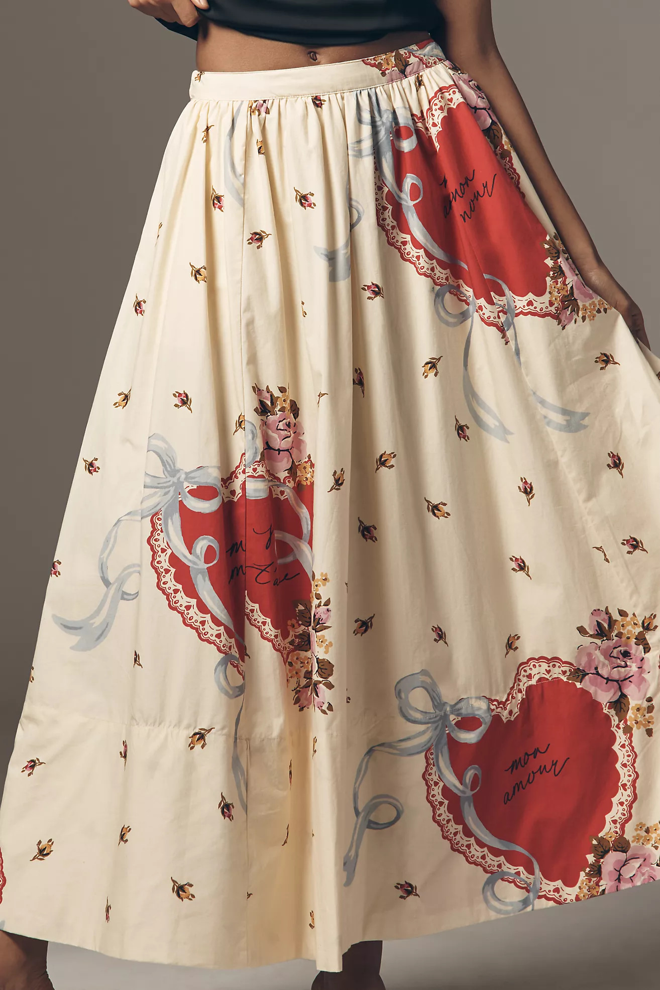 The Jacie Poplin Printed Maxi Skirt by Maeve | Anthropologie (US)