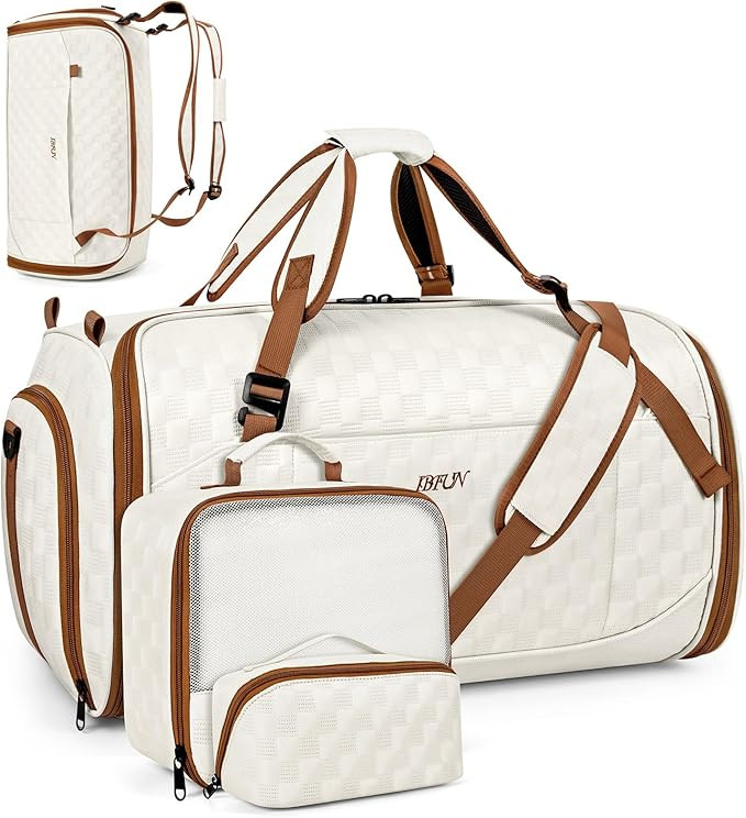 Convertible Garment Bags for Travel - Carry on Garment Duffle Bag with Backpack Straps for Men Wo... | Amazon (US)