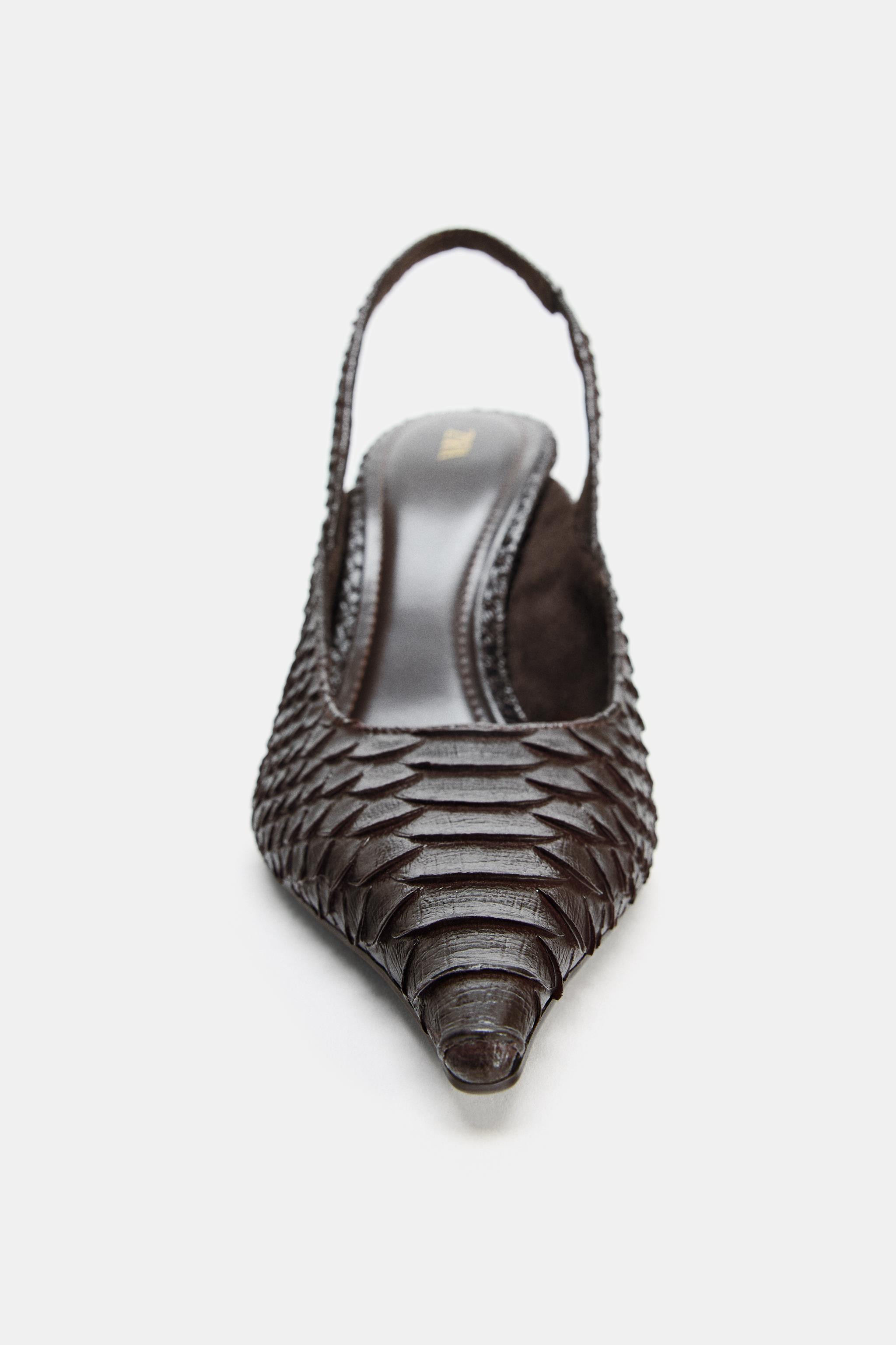 EMBOSSED SLINGBACK SHOES | Zara US