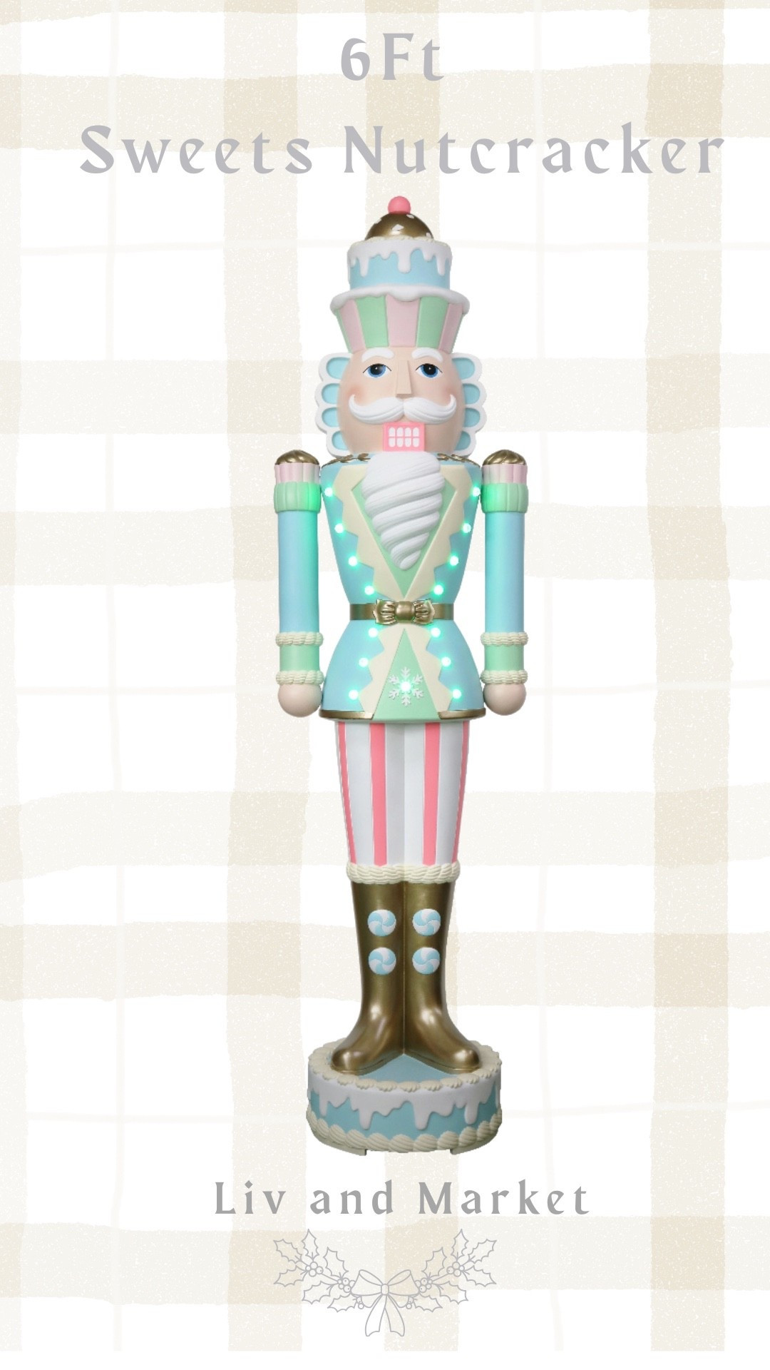 6ft pastel sweet nutcracker 

#LTKSeasonal #LTKHome #LTKParties