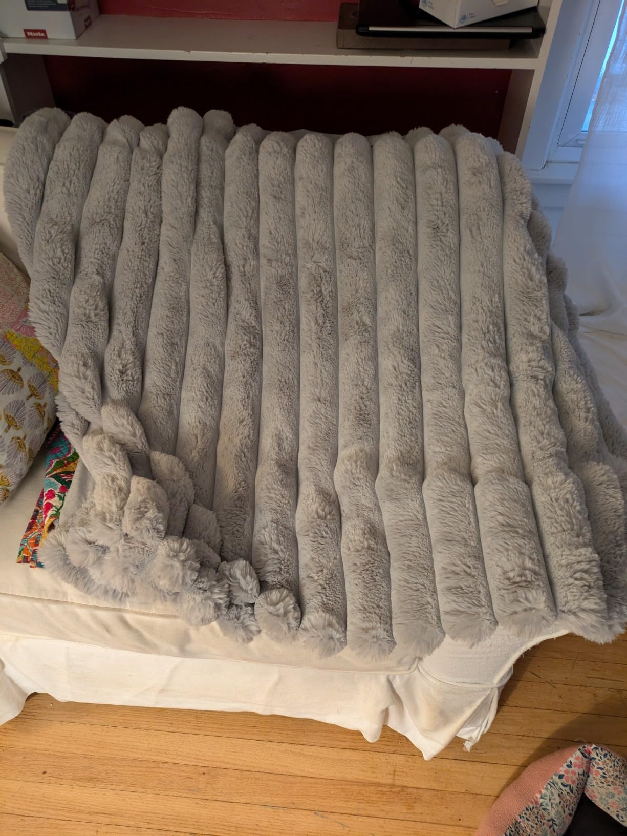 The Nantucket Blanket - Faux Fur Pillar Blanket 50"x60" Shoreline Beige - Luxuriously Soft Cozy W... | Amazon (US)