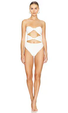 KYA Reversible Fallon One Piece in Vanilla Scrunch & Vanilla from Revolve.com | Revolve Clothing (Global)