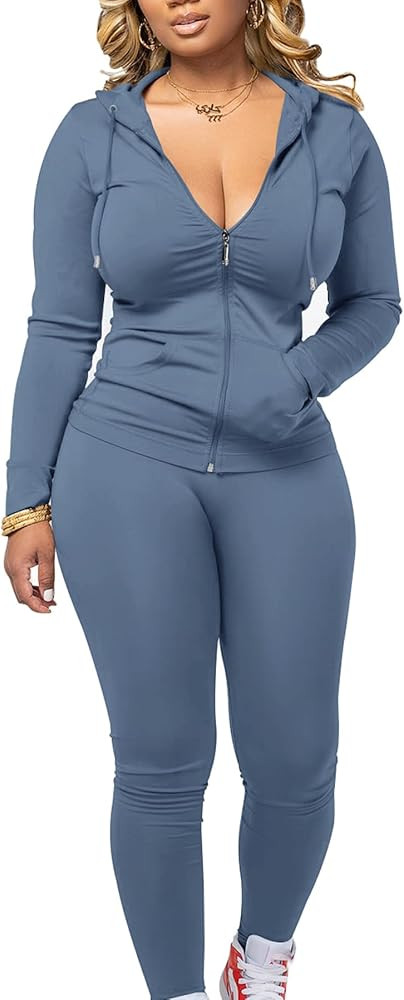 Mrskoala Two Piece Outfits for Women Jogger Sets Workout Sweat Suits Tracksuit Pants Set | Amazon (US)