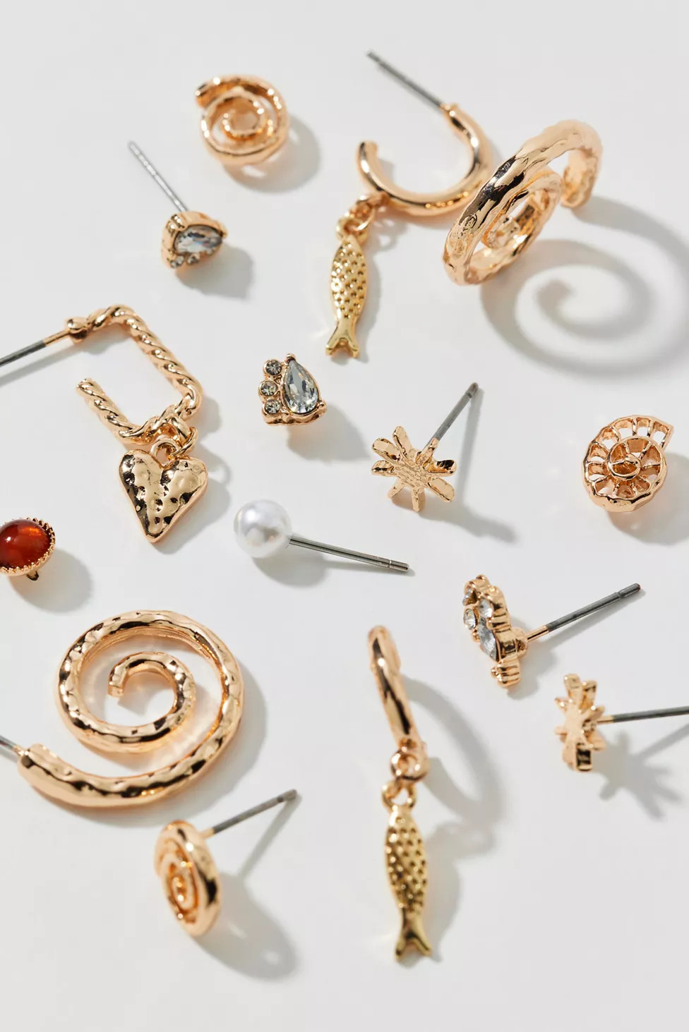 Coastal Charm Post And Hoop Earring Set | Urban Outfitters (US and RoW)