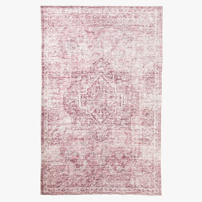 Aubrey Washable Rug - Blush | Pottery Barn Teen