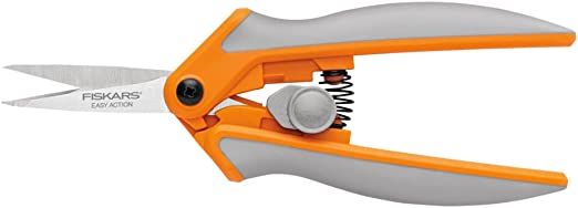 Fiskars 190500 RazorEdge Micro-Tip Easy Action Shears, 5 Inch, Orange and Gray | Amazon (US)