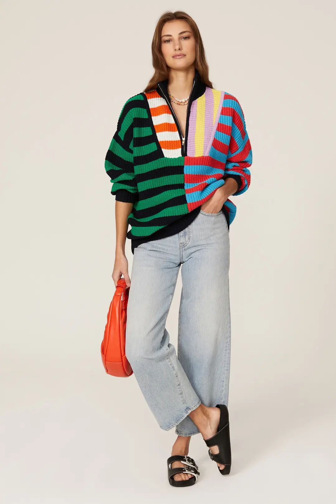 Multi Striped Hampton Sweater | Rent the Runway