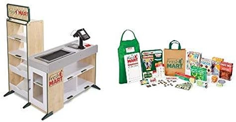 Melissa & Doug Pretend Play Fresh Mart Wooden Grocery Store With 70+ Accessories and Play Food | Amazon (US)