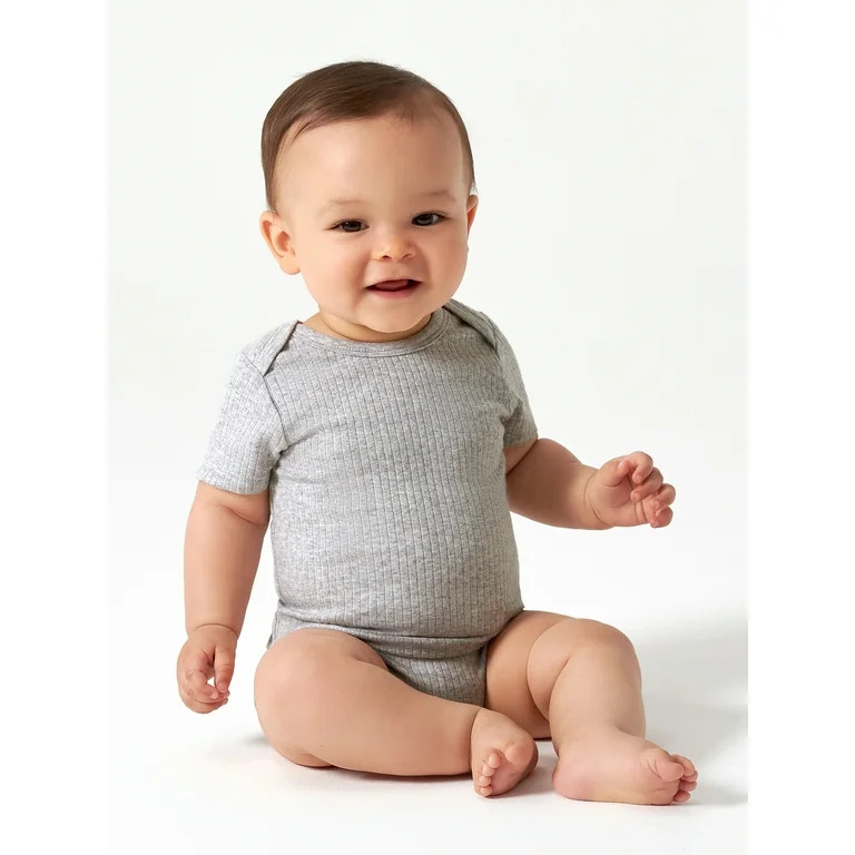 Modern Moments by Gerber Baby Boy Short Sleeve Onesies Bodysuits, 4-Pack (Newborn - 12M) - Walmar... | Walmart (US)