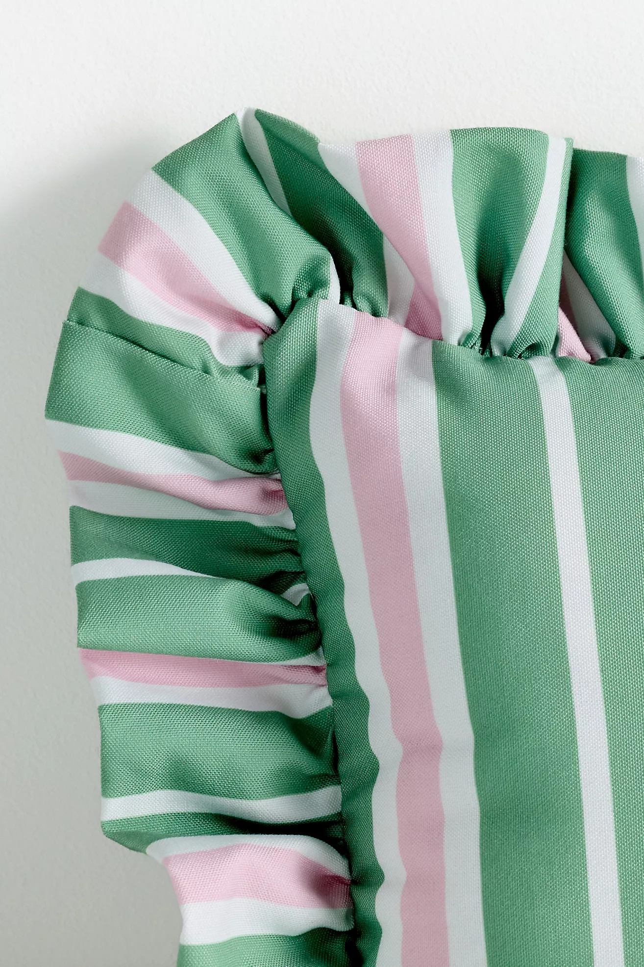 Maeve by Anthropologie Striped Ruffle Indoor/Outdoor Pillow | Anthropologie (US)