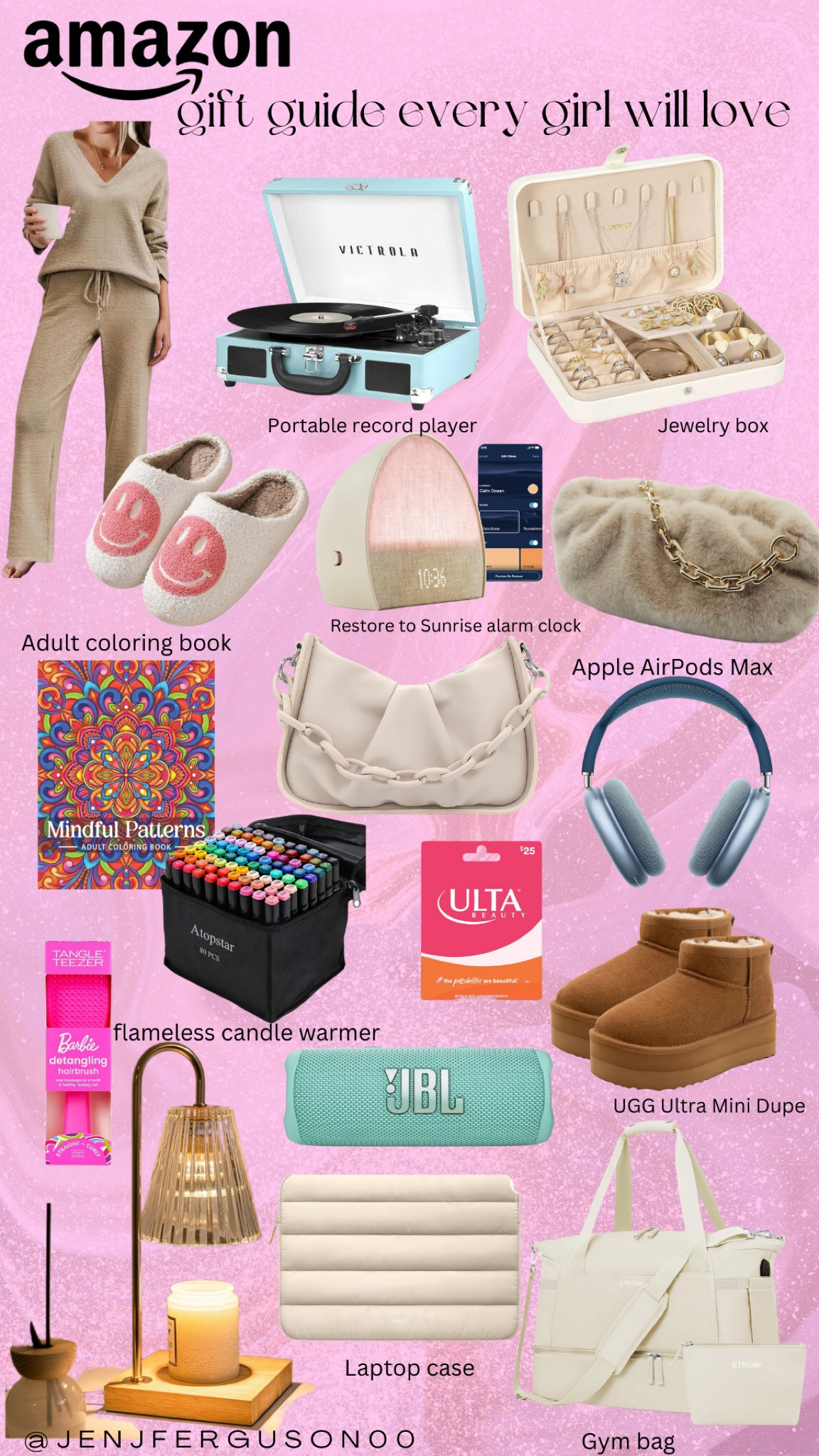 I’m loving everything on this Amazon gift guide! The boots are a perfect Ugg Ultra Mini dupe. The JBL speaker has perfect sound quality and mine has lasted for years! The candle warmer is aesthetic and a safer alternative to an actual candle flame! The adult coloring book and marker set is a great price for what you’re getting and the travel jewelry box is on a really good sale! 🤗✨💖

#LTKCyberWeek #LTKfindsunder50 #LTKGiftGuide