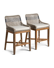 Set Of 2 Woven Striped Counter Stools | Kitchen & Dining Room | T.J.Maxx | TJ Maxx