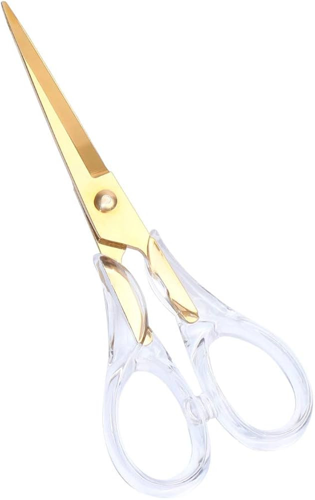 Stylish Acrylic Gold Multipurpose Scissors Stainless Steel 6.3 Inches Office Scissors Desktop Sta... | Amazon (US)