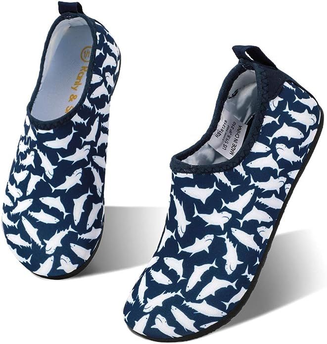 HIITAVE Kids Water Shoes Non-Slip Beach Swim Barefoot Quick Dry Aqua Pool Socks for Boys & Girls ... | Amazon (US)