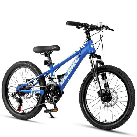 Glerc Skyline 20 Inch Kids Mountain Bike for Boys Girls 6 7 8 9 10 11 12 Years Old, 21-Speed Kid Bicycle with Front Suspension & Dual Disc Brakes & Rugged Frame, Navy Blue | Walmart (US)