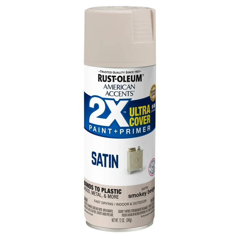 Smoky Beige, Rust-Oleum American Accents 2X Ultra Cover Satin Spray Paint- 12 oz | Walmart (US)