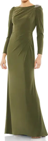Mac Duggal Long Sleeve Jersey Gown | Nordstrom | Nordstrom