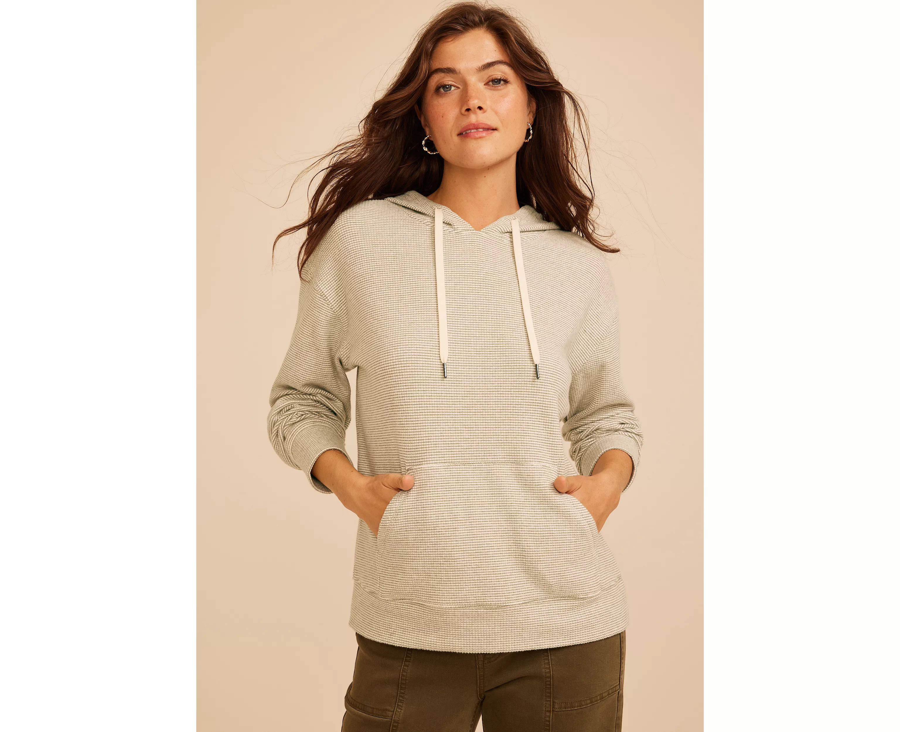 Cozy Textured Waffle Hoodie | maurices | Maurices