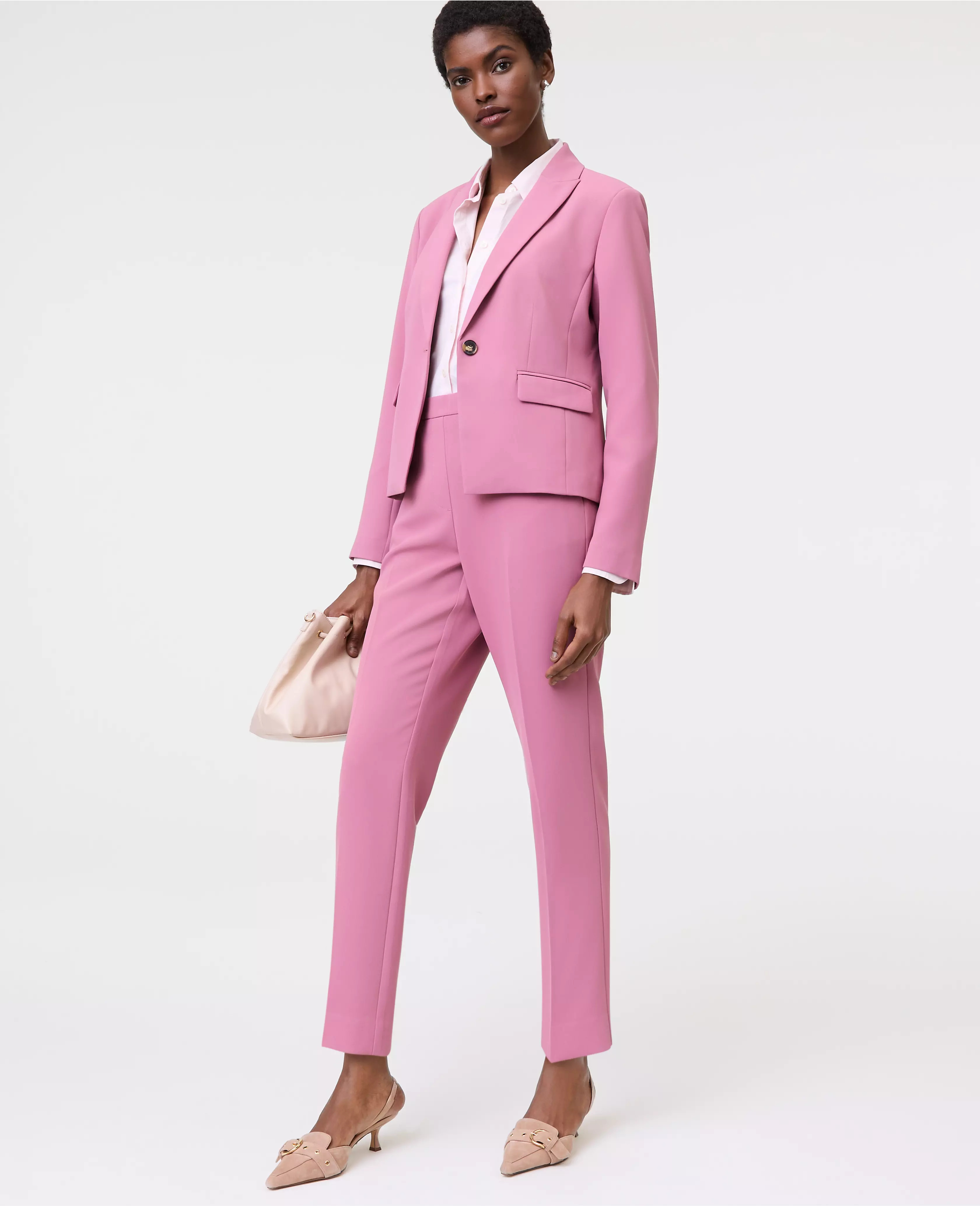 The Petite Relaxed Ankle Pant in Fluid Crepe | Ann Taylor