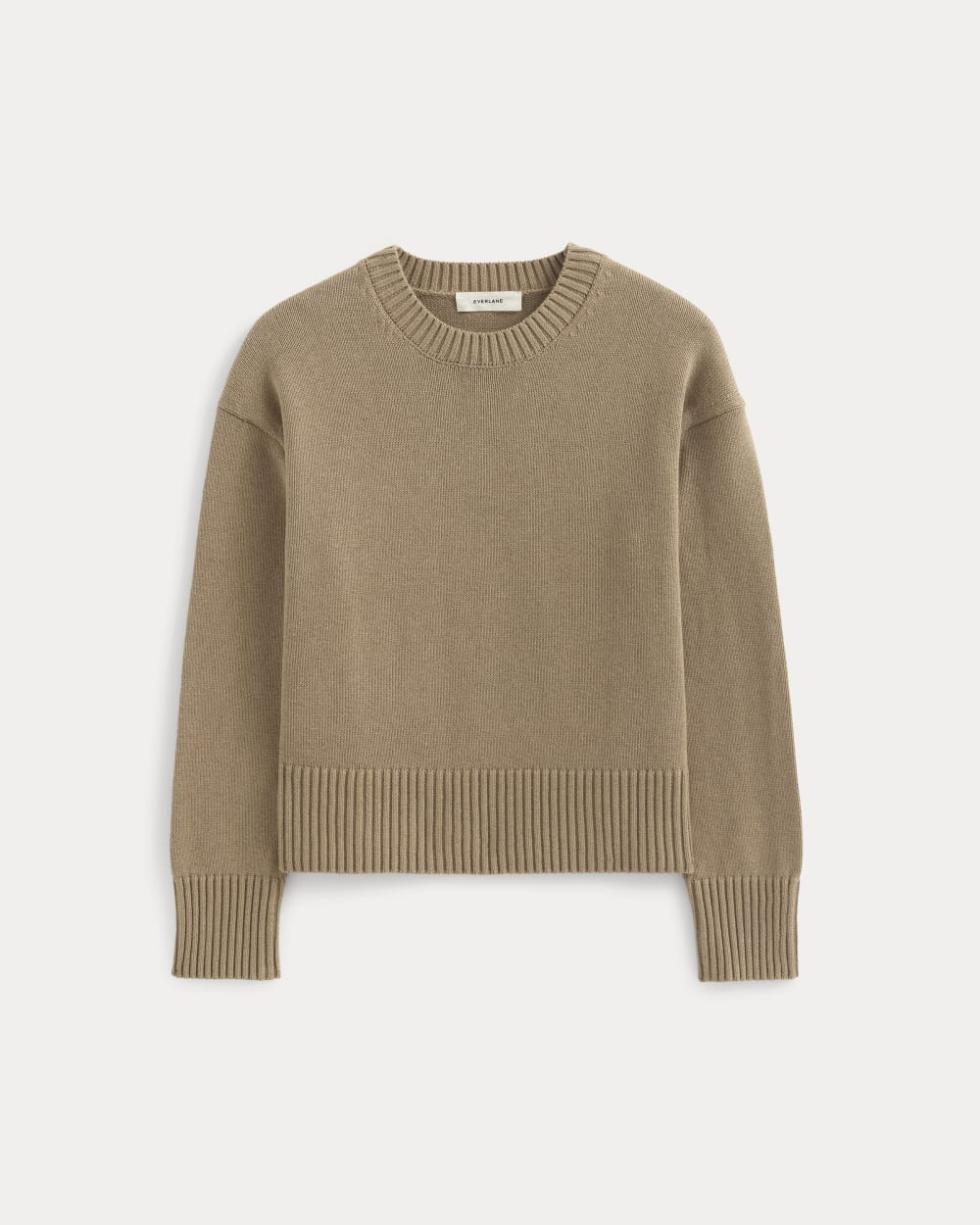 The Boxy Sweater in Everyday Cotton | Dark Heathered Camel | Everlane