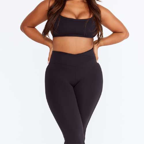 DAYFLEX WRAP HIGH WAISTED FLARED YOGA PANT - SHADOW BLACK | TALA (UK)