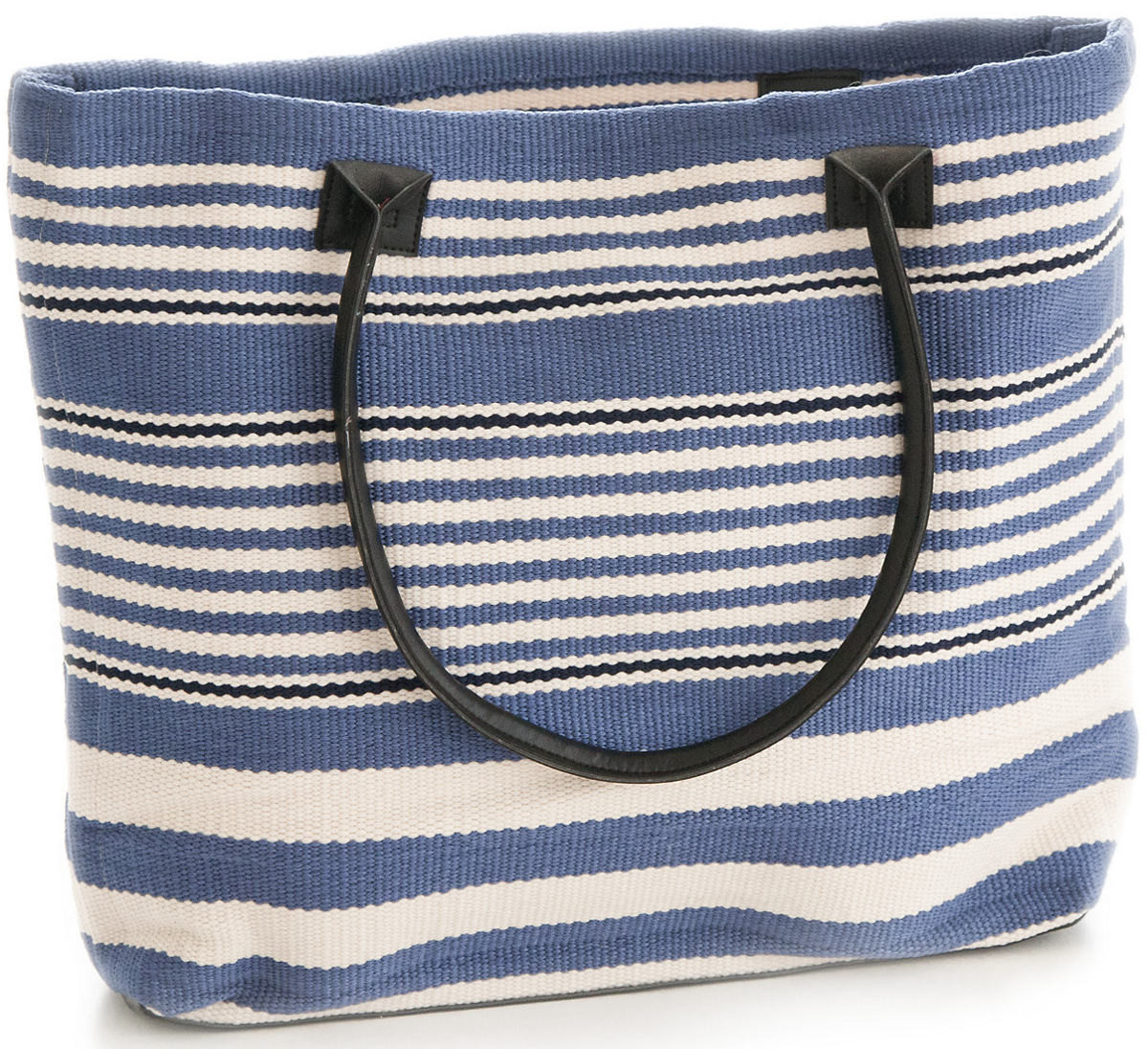 Rugby Stripe Denim Indoor/Outdoor Tote Bag | Dash &amp; Albert | Annie Selke