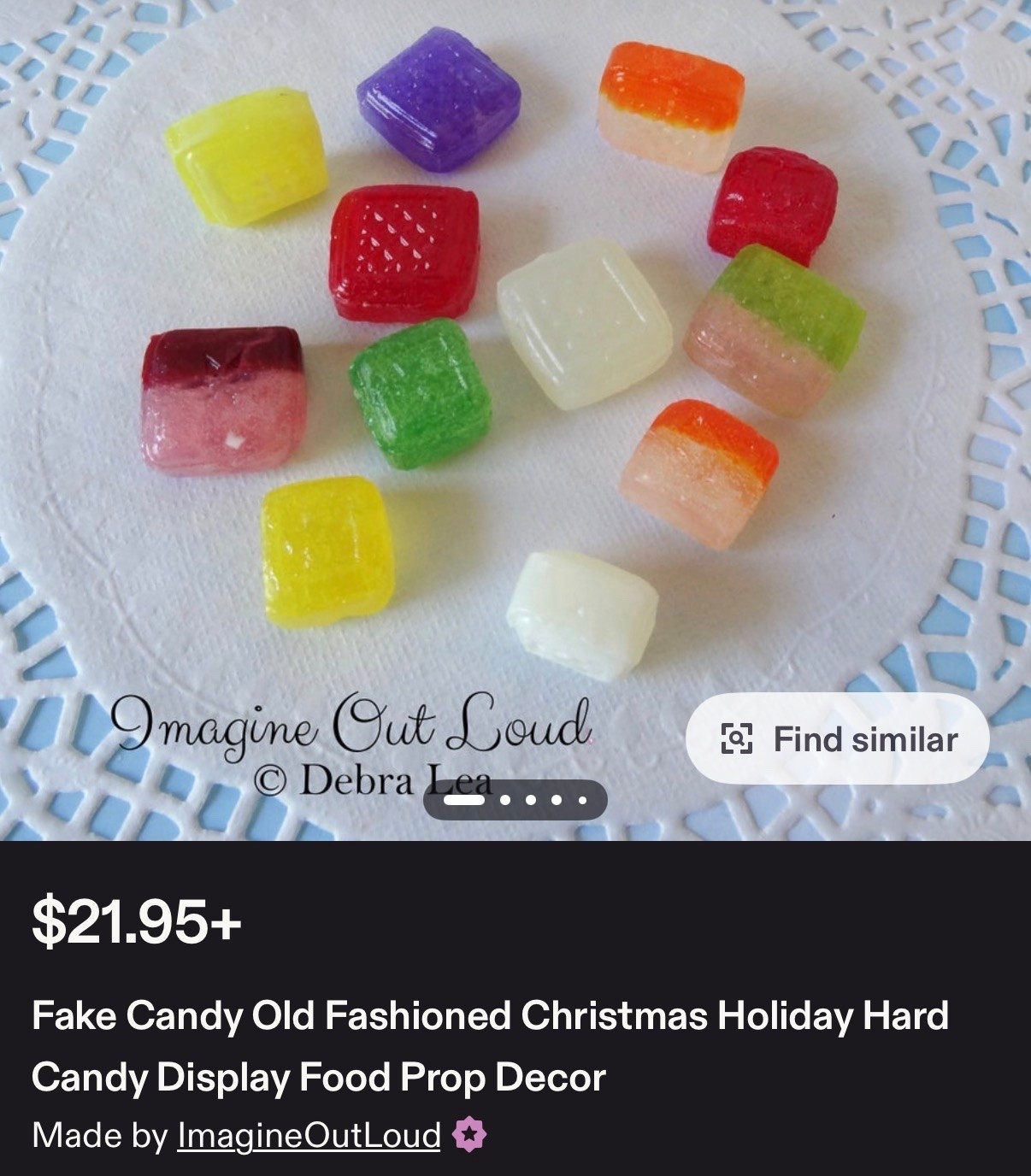 Fake candy for your fake food plate wall or table display