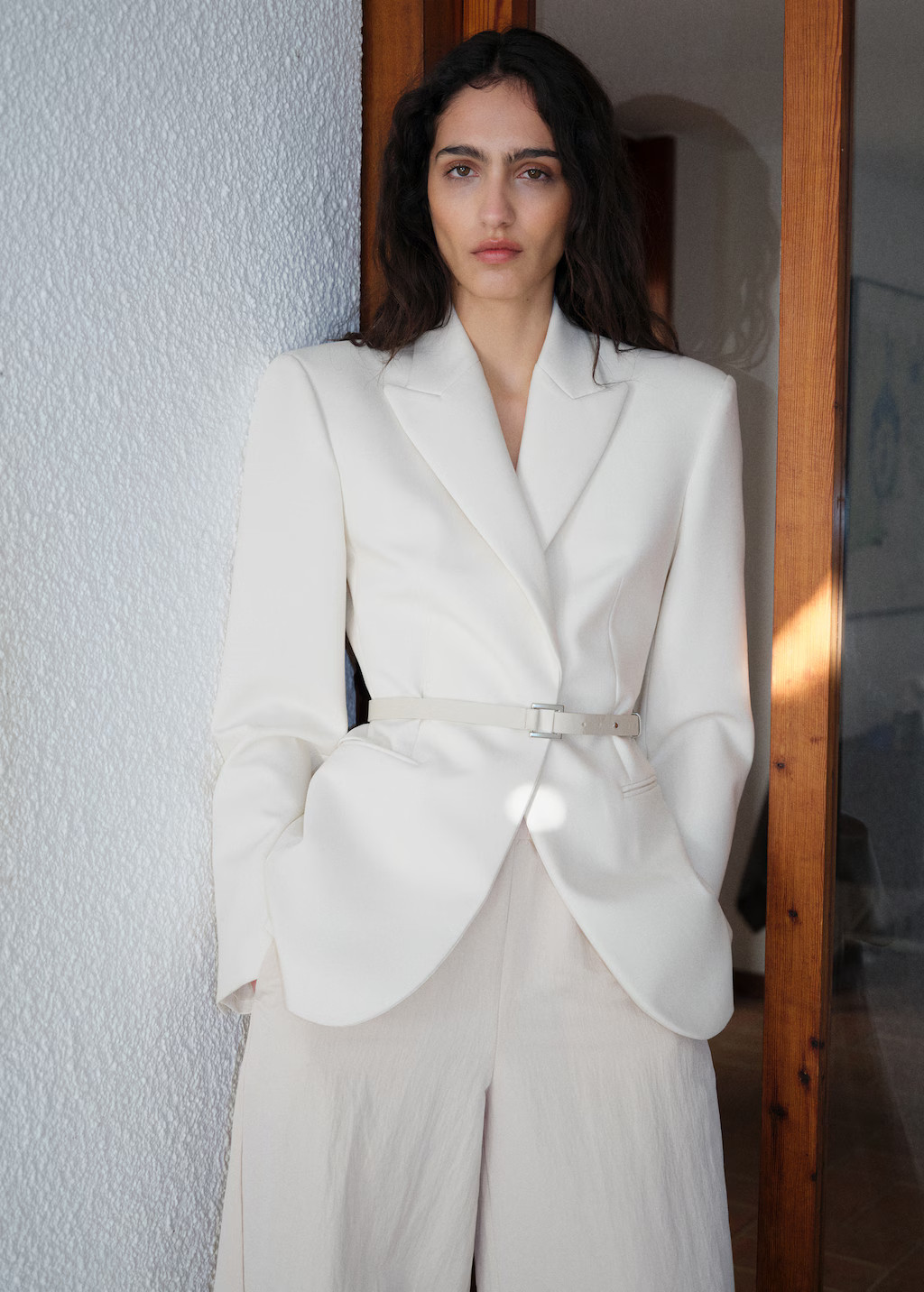 Belt structured blazer - Women | MANGO United Kingdom | MANGO (UK)