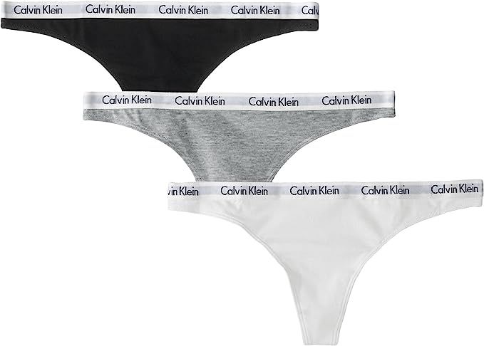 Calvin Klein Women's Carousel Logo Cotton Thong Panty | Amazon (US)