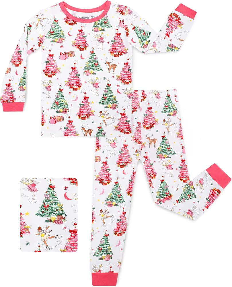 Bamboo Viscose Toddler Girls Kids Pajama Sets 12M-8Y Snug fit Long-Sleeve Softness Sleepwear Pjs ... | Amazon (US)