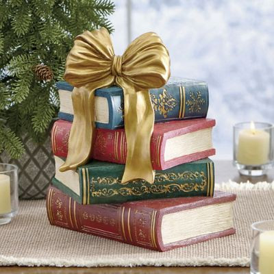 Vintage Christmas Book Stack | Grandin Road | Grandin Road
