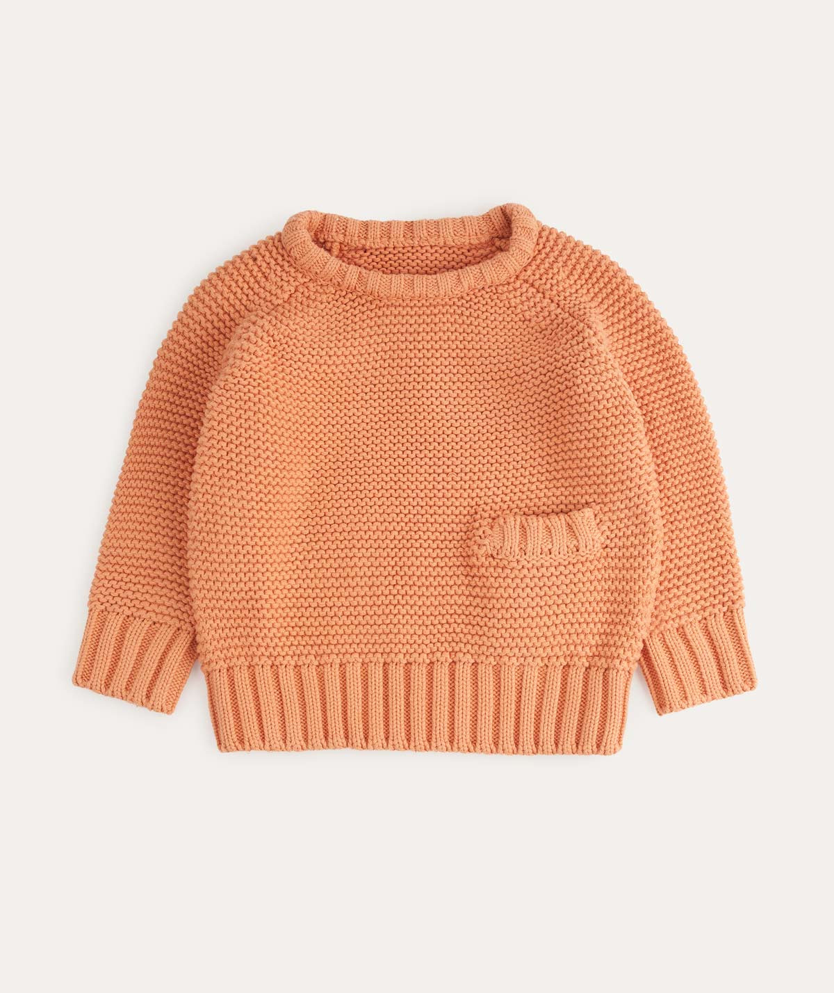 Garter Stitch Jumper - Papaya | KIDLY