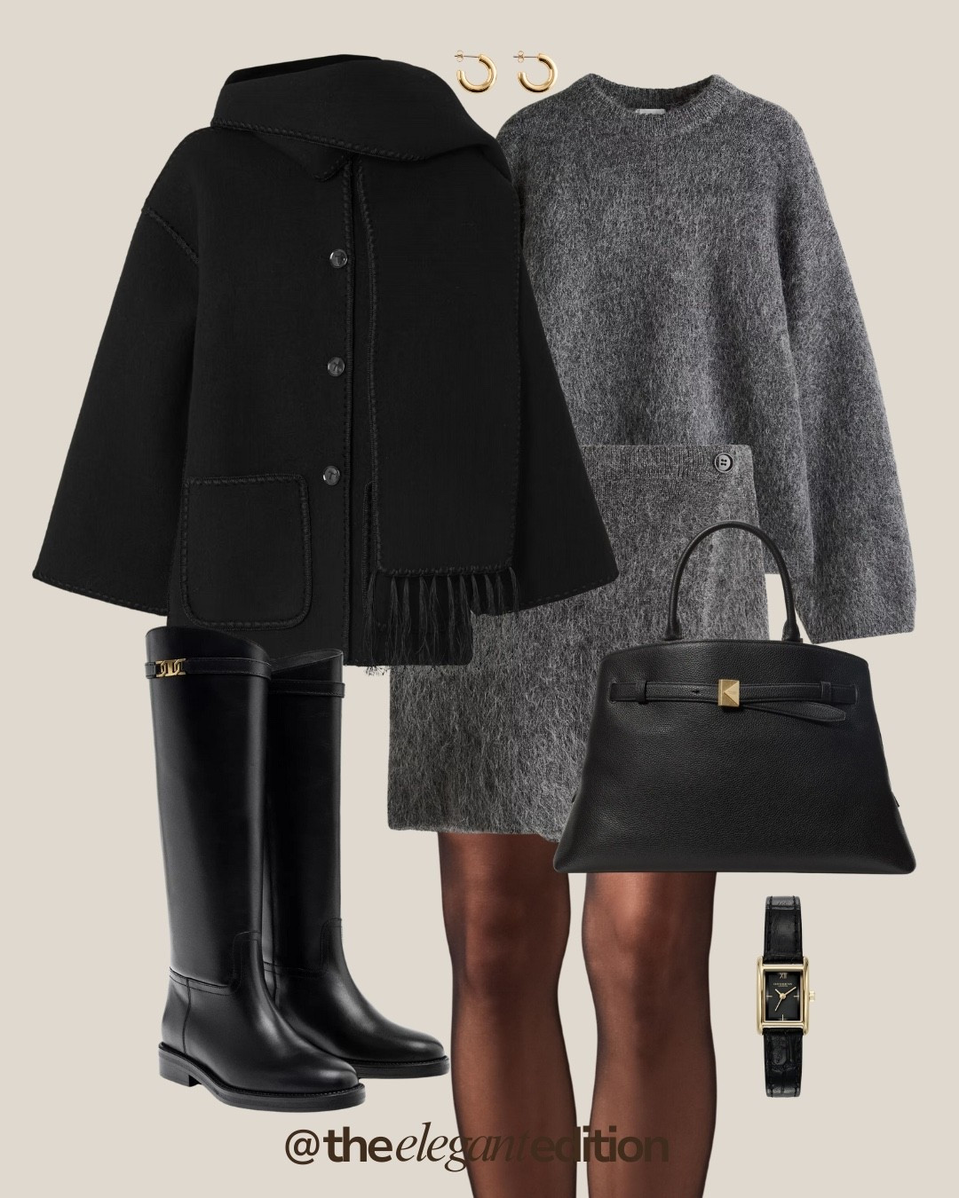 Wool scarf coat riding boots styling
Black wool coat, grey knit set, cozy layers

#LTKeurope #LTKstyletip #ridingboots #shacket #oversizedstyle

#LTKwinter #LTKeurope #LTKstyletip
