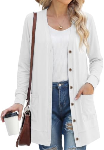 GRECERELLE Womens Lightweight Long Sleeve Cardigan with Pockets | Amazon (US)