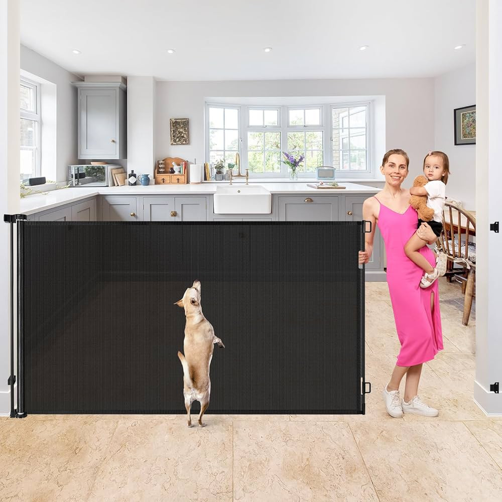 42" Tall X 95" Wide Extra Tall Pet Gates for Doorways - Retractable Baby & Dog Gates for Large Op... | Amazon (US)