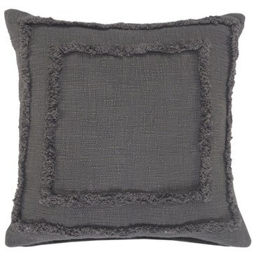 HomeRoots 20" Gray Cotton Throw Pillow | Target