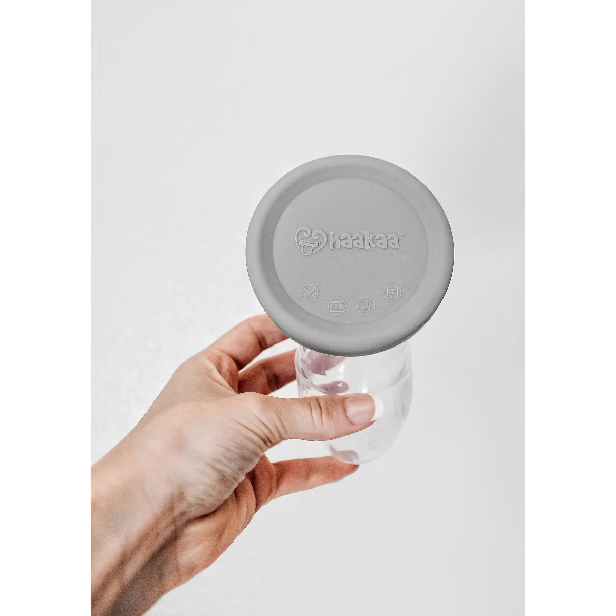 haakaa Breast Pump with Suction Base and Gray Leak-Proof Cap - 5oz | Target